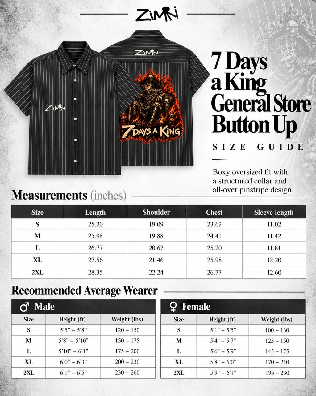 7 Days a King General Store Button Up