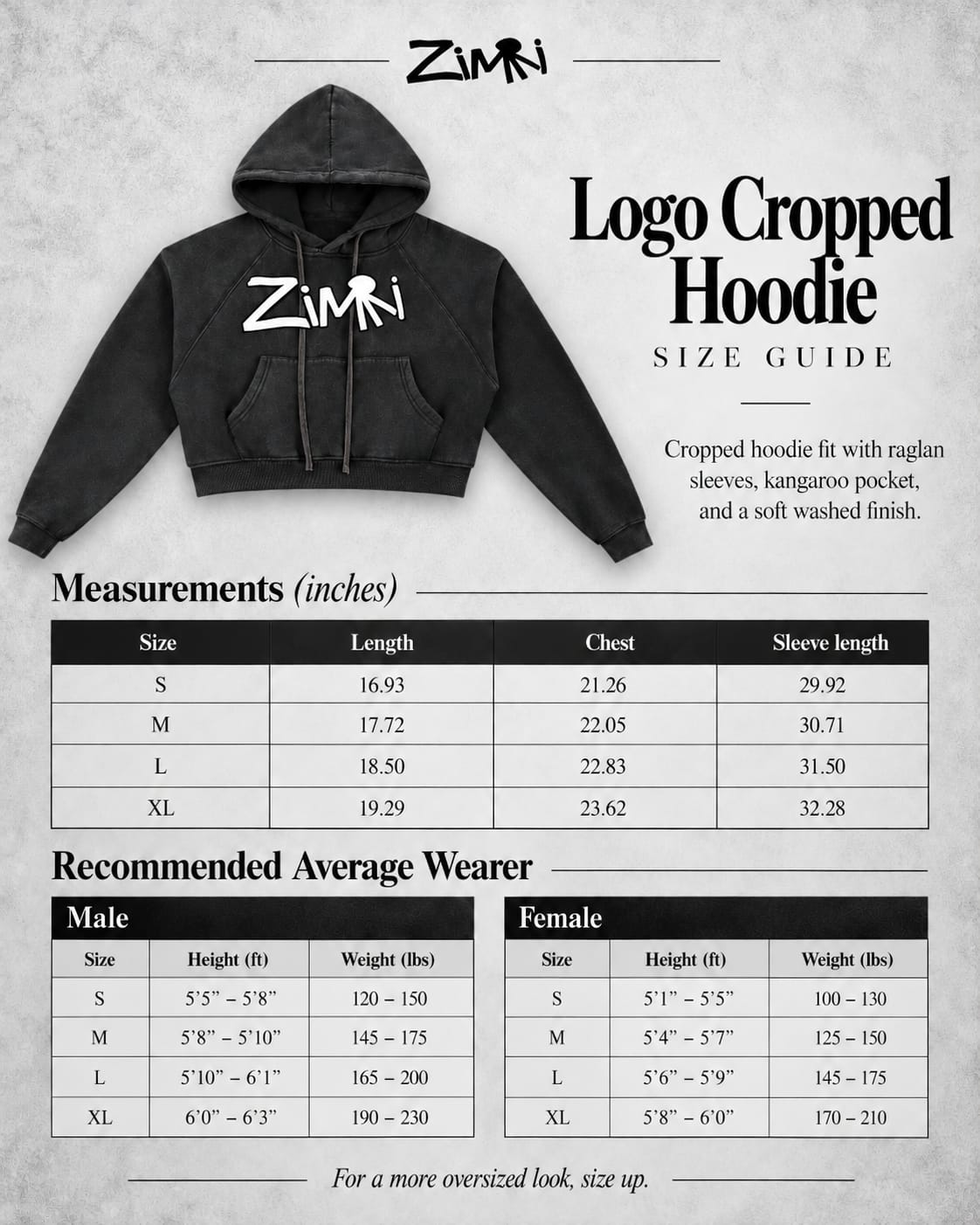Logo Cropped Hoodie