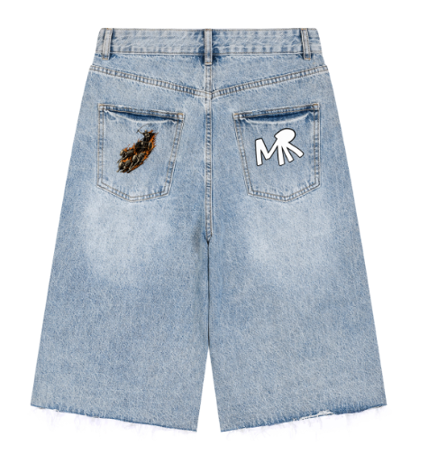 Logo Denim Shorts