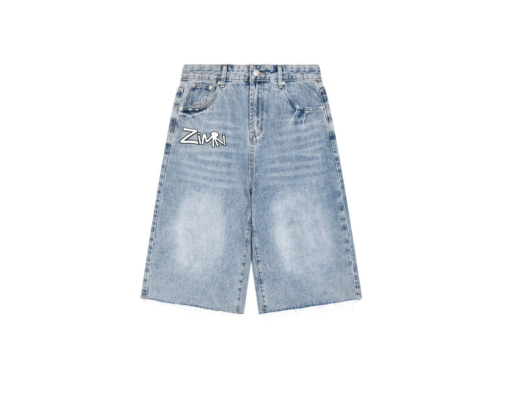 Logo Denim Shorts